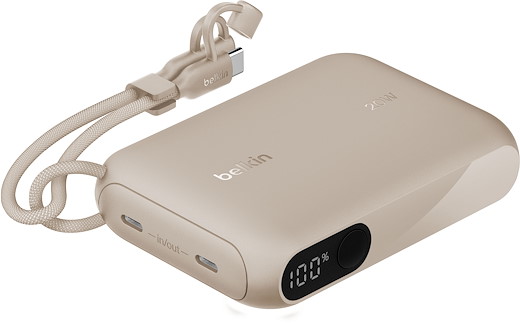 Belkin Boost Charge Powerbank 10K with Display - sand