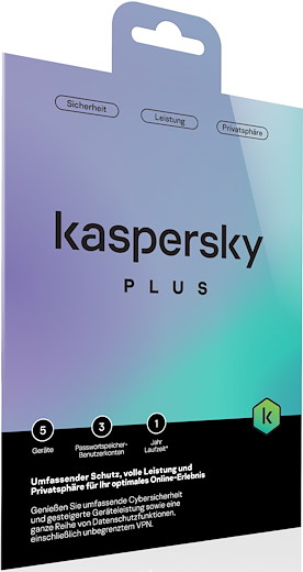 Kaspersky Plus (5 Geräte) [PC/Mac/Android] (D/E/F/I)