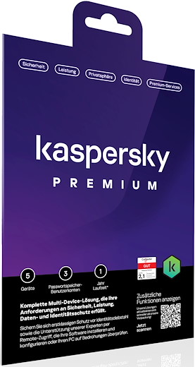Kaspersky Premium (5 Geräte) [PC/Mac/Android] (D/E/F/I)