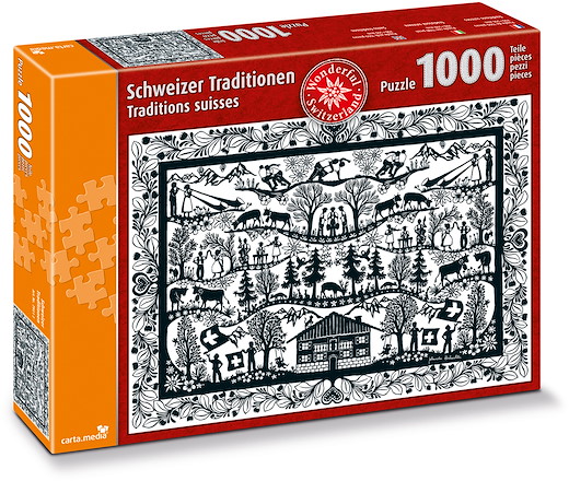 Scherenschnitt Schweizer Traditionen - Puzzle [1000 Teile]