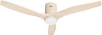 Hombli Smart Ceiling Fan + Light - sand/sand wood